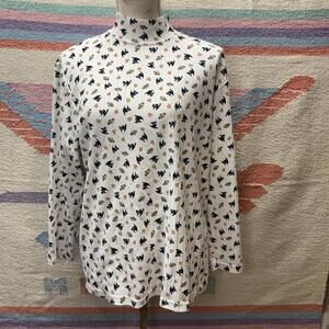 Halloween black cats turtle neck top by Bobbie Brooks sz 14/16